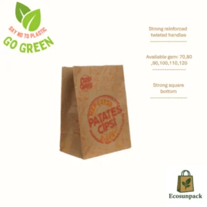 Sapsız Kraft Çanta Baskılı