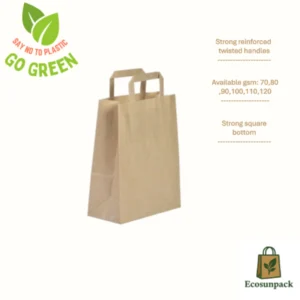 Düz Saplı Kraft Çanta Baskısız